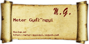 Meter Gyöngyi névjegykártya