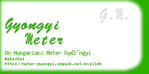 gyongyi meter business card